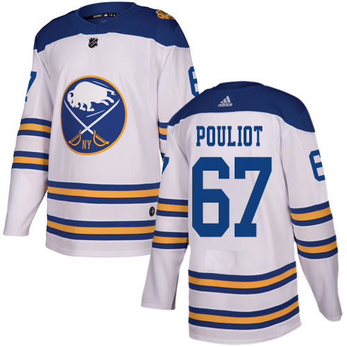 Adidas Sabres #67 Benoit Pouliot White Authentic 2018 Winter Classic Stitched NHL Jersey